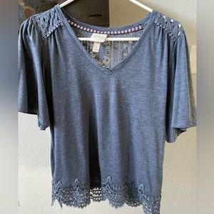 Lace textured top